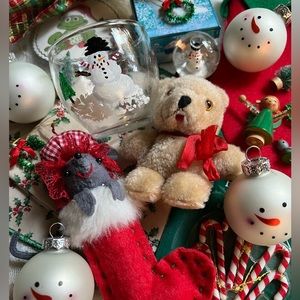 Vintage Christmas Bundle, Lot of Decor, Trimmings and Smalls